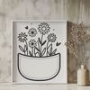 Wildflower Inspired SVG Clip Art A digital illustration of a flower pocket, ideal for cutting out with a Cricut or laser cutter.