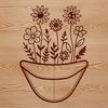 Vibrant Floral Pouch Illustration A stylized illustration of a flower-shaped pocket, suitable for crafting and design projects.