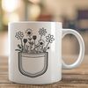 Beautiful Floral Design for Crafting A detailed illustration of a flower pocket, designed as vector art for various applications.