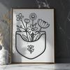 Whimsical Flower-Shaped Pocket SVG A stylized floral design in the shape of a pocket, suitable for various crafts and designs.