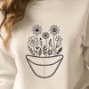 Beautiful Floral Pocket Design An illustration of a flower-shaped pocket with detailed floral patterns.