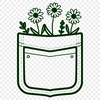 A stylized illustration of a flower-shaped pocket in vector format.