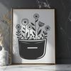 Wild Flower Design for Crafting A digital illustration of a wild flower in a pocket design.