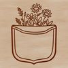Illustration of a flower-shaped pocket, ideal for crafting projects and digital designs.