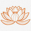 Sacred Lotus Icon Lotus flower illustration in vector format with intricate details, suitable for various design applications.