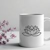 Stylized Lotus Flower Design A stylized illustration of the lotus flower, a plant with significant religious and cultural importance.