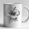 Artistic Hibiscus - DXF Format