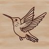 Illustration of a colorful hummingbird in flight, showcasing its unique feathers and wingspan.