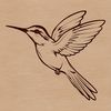 A detailed illustration of a hummingbird in flight, showcasing its iridescent feathers and agility as it hovers in mid-air.
