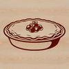Free SVG Pie Chart Design A diagrammatic illustration of a traditional dessert pie with layers and crust.