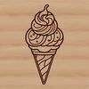 Free Dessert Design SVG A colorful illustration of a single scoop of ice cream in a bowl.