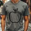 Vibrant Fruit Design SVG A simple illustration of a ripe apple in various colors.