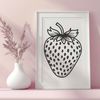 Beautiful Strawberry SVG Graphics A high-quality illustration of a ripe strawberry, suitable for various design applications.