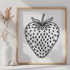 Vector Ripe Strawberry Graphic A detailed vector illustration of a ripe strawberry.