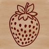 Free Clip Art Strawberry Graphic A stylized illustration of a strawberry, suitable for vector art projects.