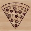 A digital representation of a traditional Italian-style pizza with toppings.