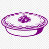 Traditional Pie Vector Art Design A digital illustration of a traditional dessert pie with a crust and fillings.