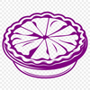 Free Vector Clip Art for Design Projects A stylized illustration of a fruit-filled pie, suitable for vector design projects.