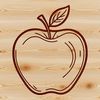 Beautiful Apple SVG Design A stylized illustration of a red apple, suitable for cutting machine templates.