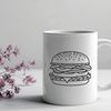 Free Vector Hamburger Illustration SVG illustration of a hamburger with bun and toppings, suitable for digital design projects.