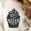 Beautiful Cake Illustration in SVG Format A simple vector design illustration of a single serving cupcake.