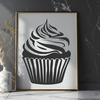 Artistic Cupcake In SVG, PNG, PDF And DXF File Formats - Free