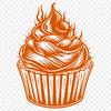 Unique Cupcake In SVG