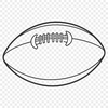 Detailed American Football Design A detailed illustration of an American Football, suitable for vector design and cutting machines.
