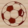 Rounded Football Illustration A vector illustration of a football soccer ball with rounded shape and panels.