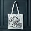 American Sport Emblem An illustration of a football helmet with a stylized American football, designed as vector art.