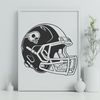 American Football Design SVG Logo An American football with a football helmet logo, ideal for vector graphics design.