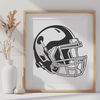 American Football Silhouette Vector A stylized American football icon with a football helmet design, suitable for vector graphics and digital designs.