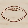 A high-quality illustration of an American football with white and black laces, suitable for commercial or personal projects.