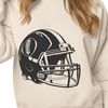Football Design Vector Art A stylized illustration of a football helmet and ball, designed as vector art.