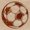 Free SVG Football Design for Printing or Cricut Use High-resolution vector illustration of a football ball, suitable for printing or digital applications.
