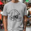 A vector graphic representation of an American football equipment, featuring a helmet and other relevant details.