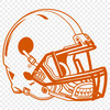Football Vector Art Icon Illustrated American football with helmet and player in action, ideal vector art for sports enthusiasts.