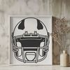 Football Helmet Design with American Football Theme Illustrated American football with a removable football helmet