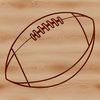 American football icon in vector format for graphic design and printing.