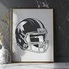 Football Illustration Vector Art An illustration of a football with laces and padding, representative of the sport.