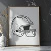 Football Helmet Icon An illustration of a football helmet with laces and straps, representing the sport of American Football.