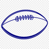 Classic Sports Ball Illustration A high-quality SVG illustration of a classic American football, perfect for various applications.