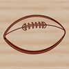 An illustration of a football, a popular American sport ball, designed as a vector graphic.