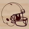 A stylized illustration of an American football with intricate details, suitable for vector art design.