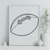 Regulation Football Illustration Illustration of a regulation size American football with laces and panels.
