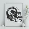 American football icon with helmet and laces, ideal for sport-themed vector designs.