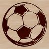 A simple vector illustration of a soccer ball used in football sports.