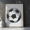 Soccer Ball Drawing In SVG, PNG, PDF And DXF File Formats