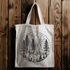 Beautiful Forest Scene Vector Art A detailed illustration of a lush forest with trees and foliage.
