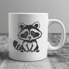 Whimsical Raccoon Vector Art A graphic representation of a raccoon created as an SVG file.